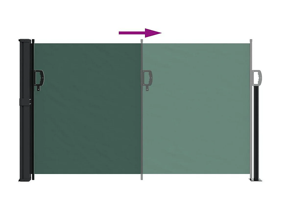 Tenda laterale retrattile verde scuro 117x300 cm