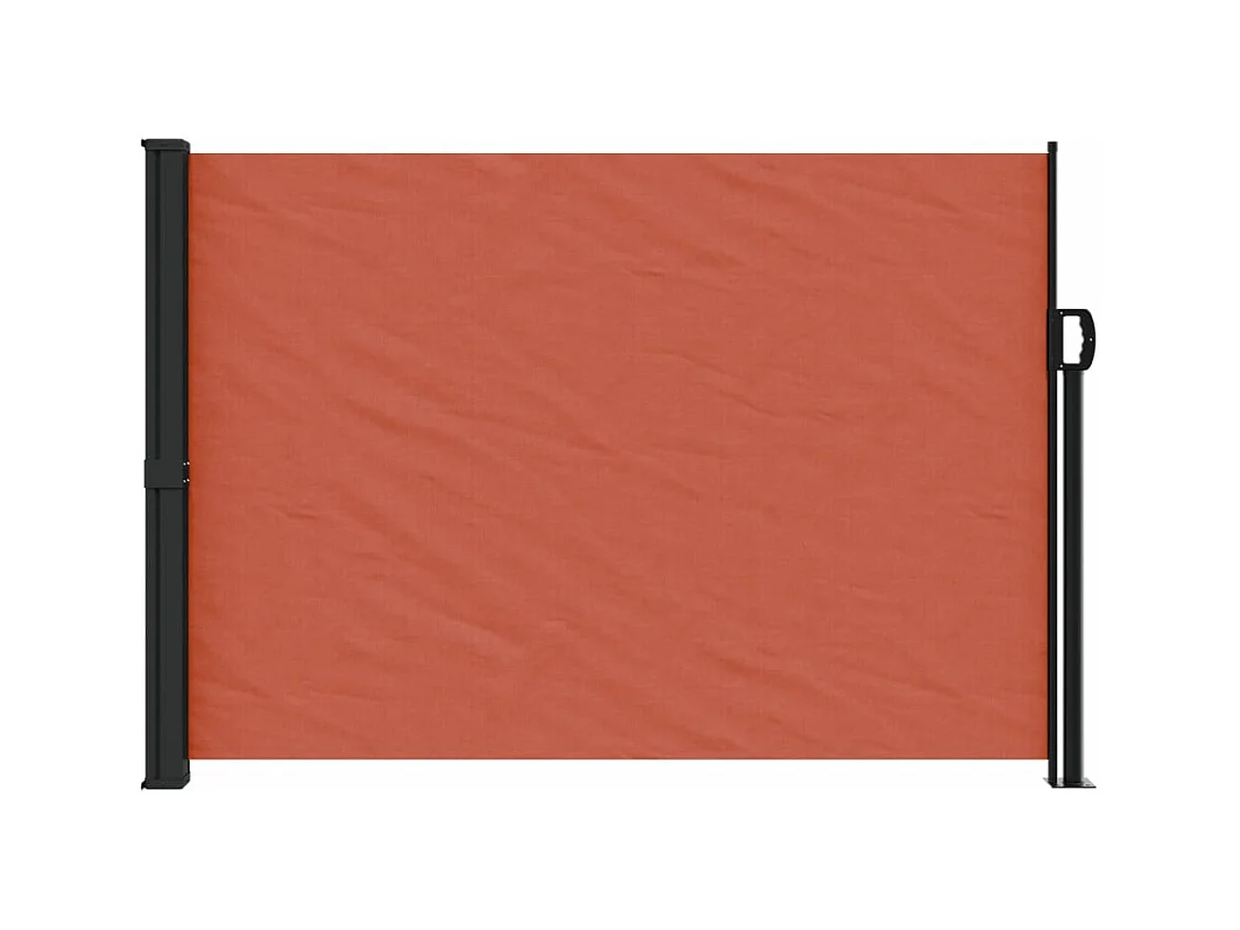 Auvent latéral rétractable terre cuite 140x600 cm