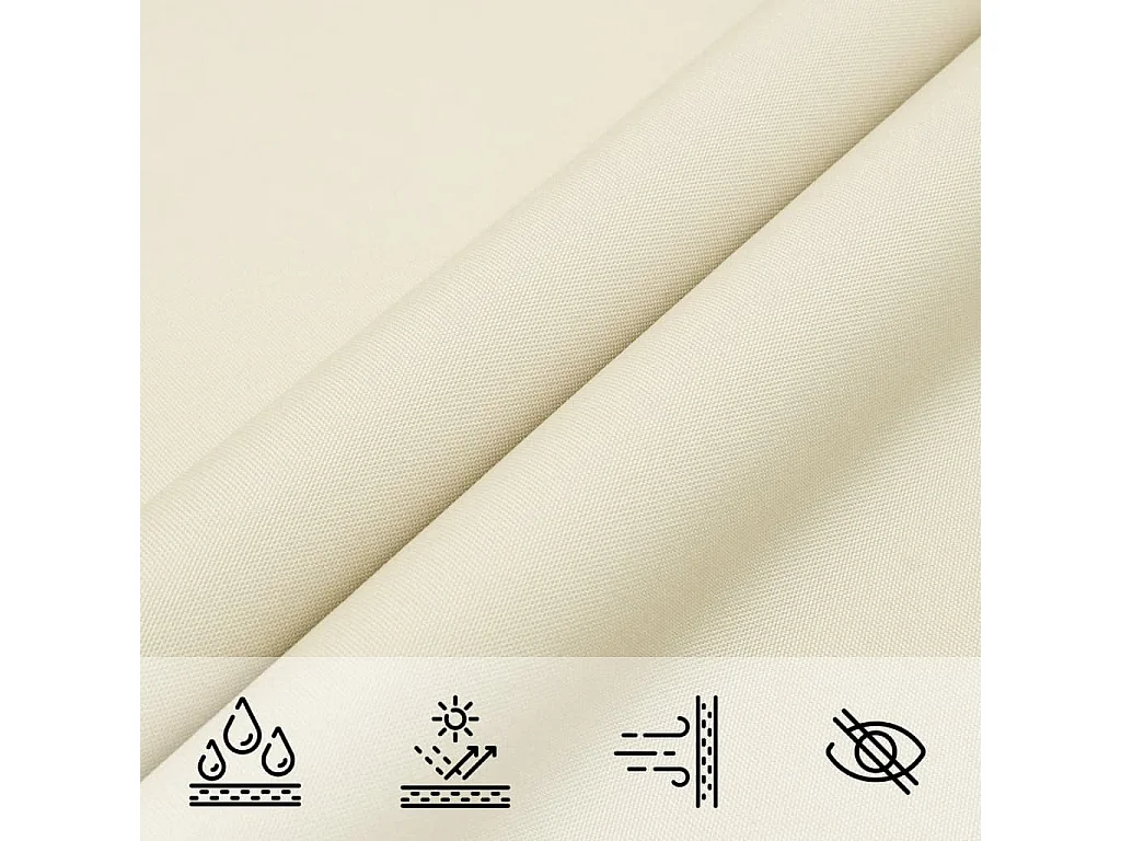 Voile d'ombrage crème 2x2x2 m 100 % polyester oxford
