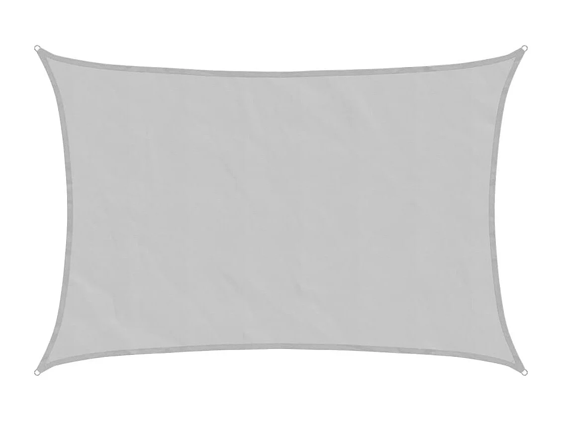 Voile d'ombrage gris clair 4x3 m 100% polyester oxford