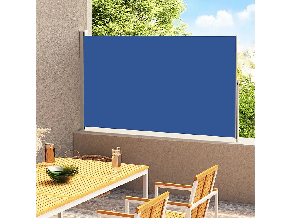 Einziehbare seitliche Terrassenmarkise 220x300 cm Blau