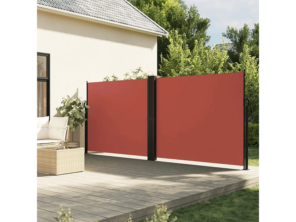 Auvent latéral rétractable terre cuite 180x1200 cm