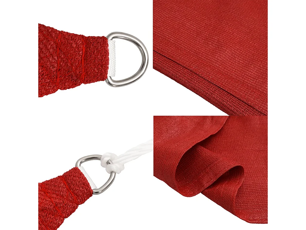 Voile d'ombrage 160 g/m² Rouge 2,5x3,5 m PEHD
