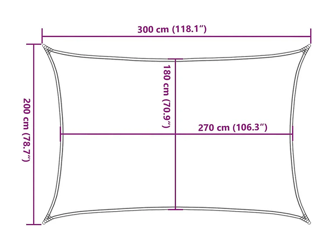Vela de sombra 160 g/m² Verde claro 2x3 m HDPE