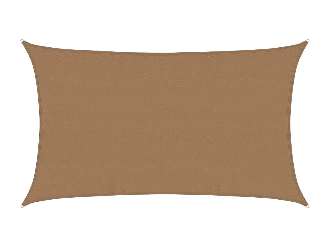 Sonnensegel 160 g/m² Taupe 5x8 m HDPE