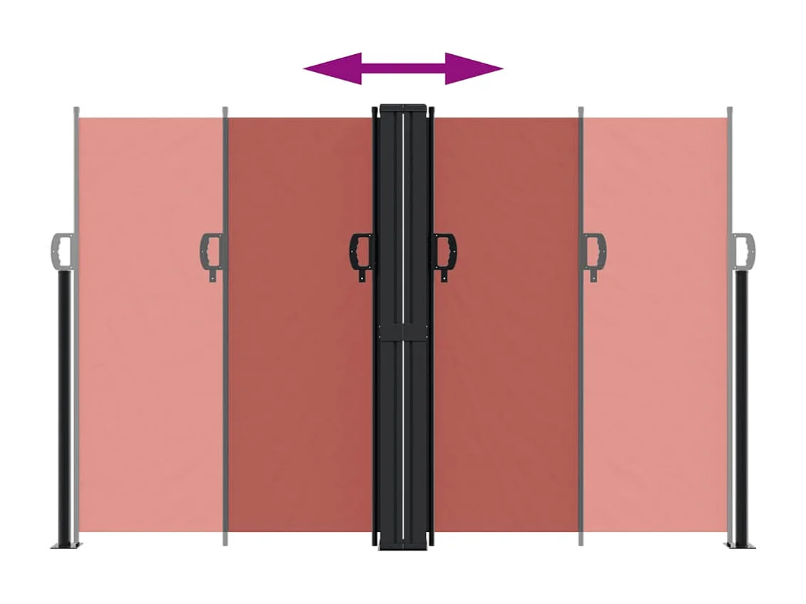 Auvent latéral rétractable terre cuite 160x1200 cm