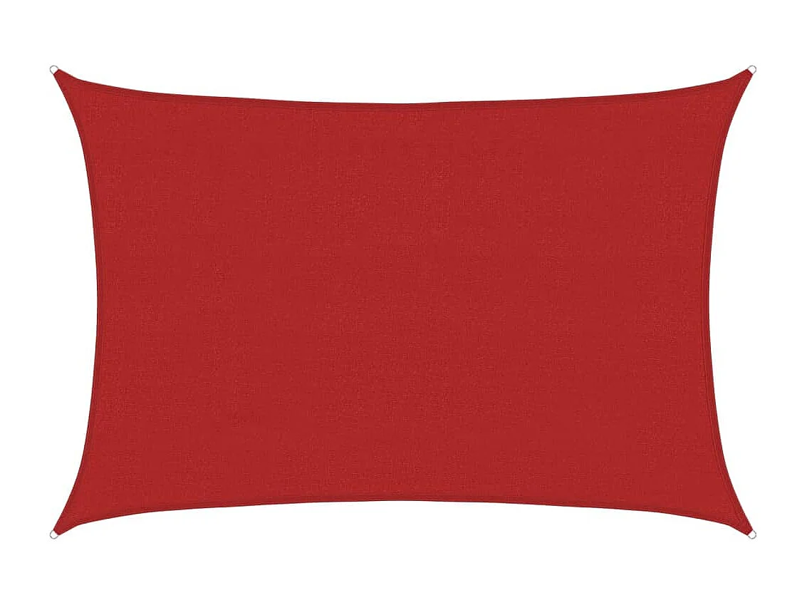 Voile d'ombrage 160 g/m² Rouge 4x5 m PEHD
