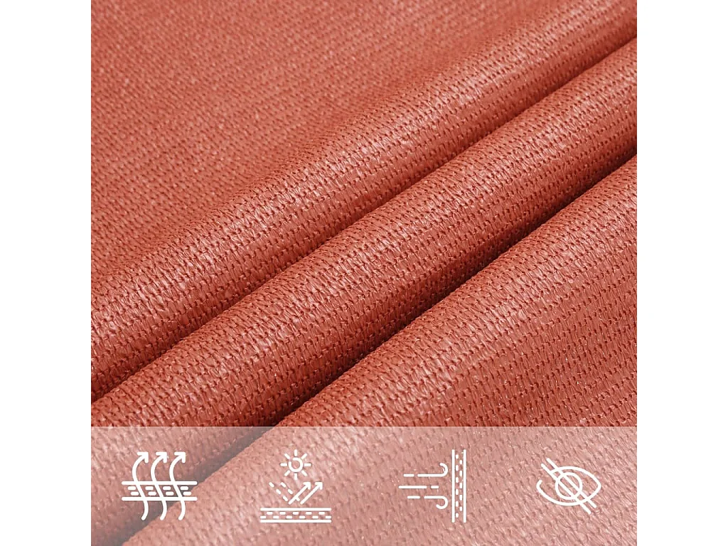 Vela de sombra 160 g/m² Terracota 3x6 m HDPE