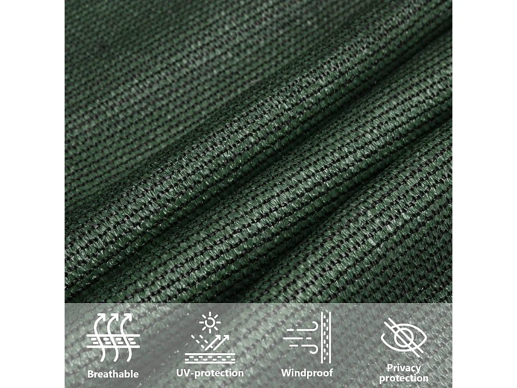 Voile d'ombrage 160 g/m² Vert foncé 6x8 m PEHD
