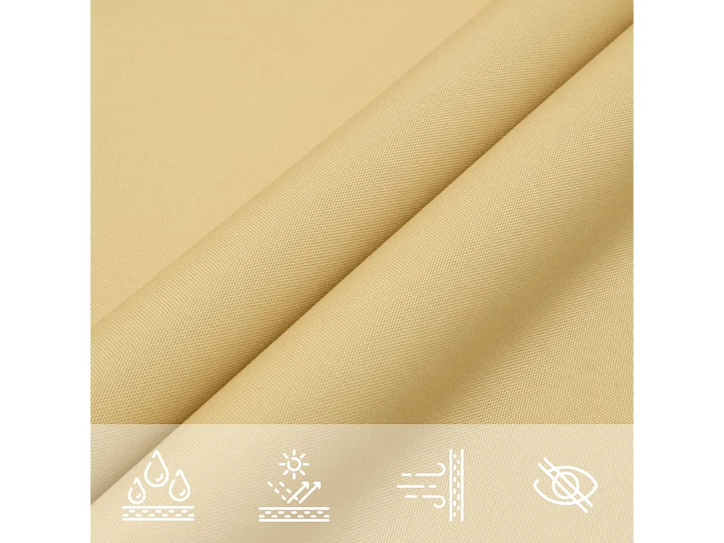Voile d'ombrage sable 2,5x2,5x3,5 m 100 % polyester oxford