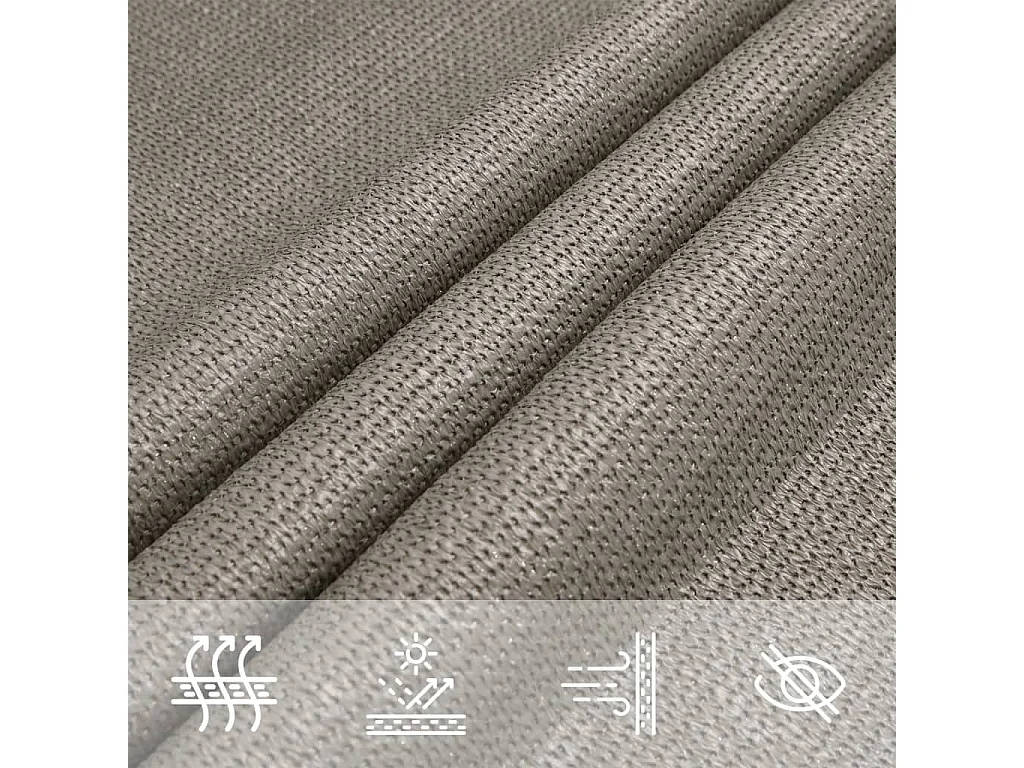 Voile d'ombrage 160 g/m² carré gris clair 2x2 m PEHD