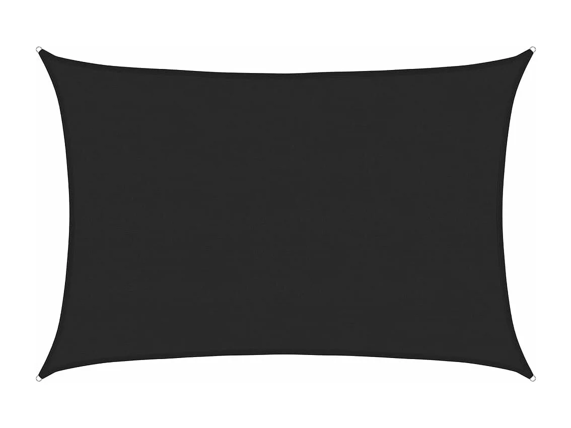 Voile d'ombrage 160 g/m² Noir 5x6 m PEHD