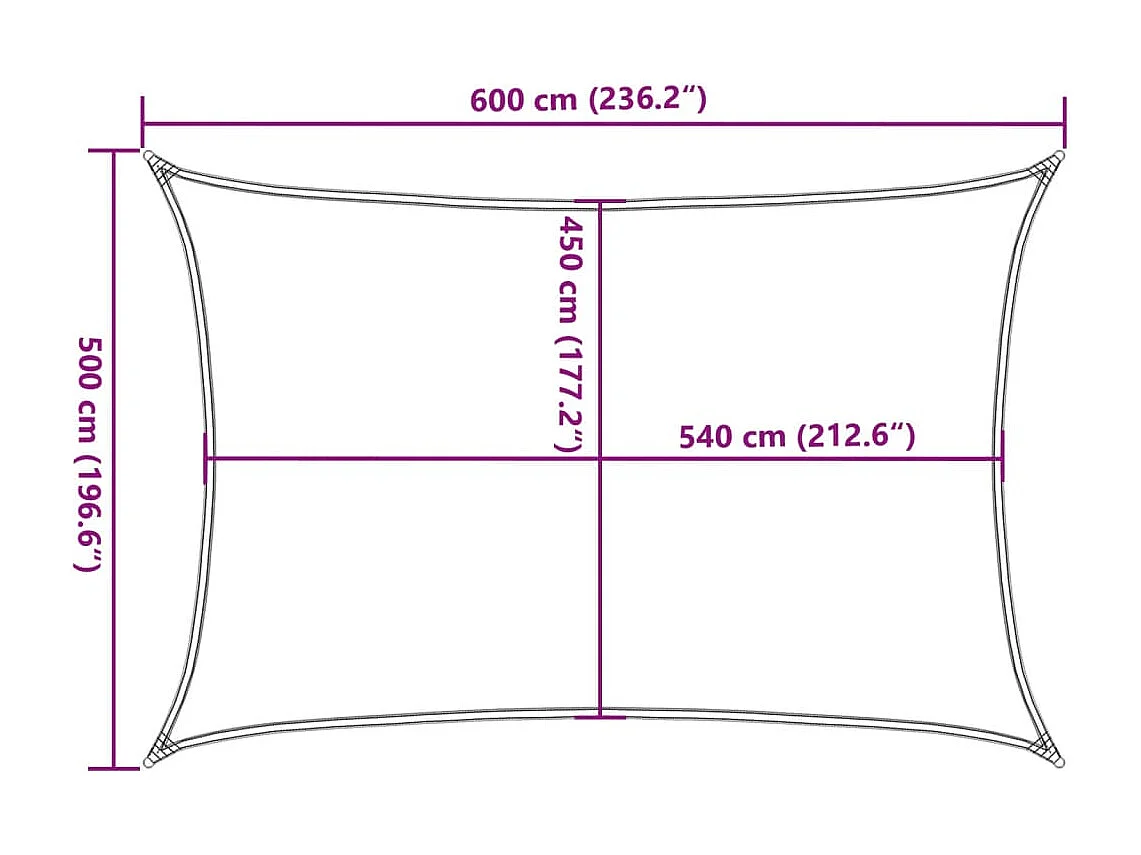 Voile d'ombrage 160 g/m² Noir 5x6 m PEHD