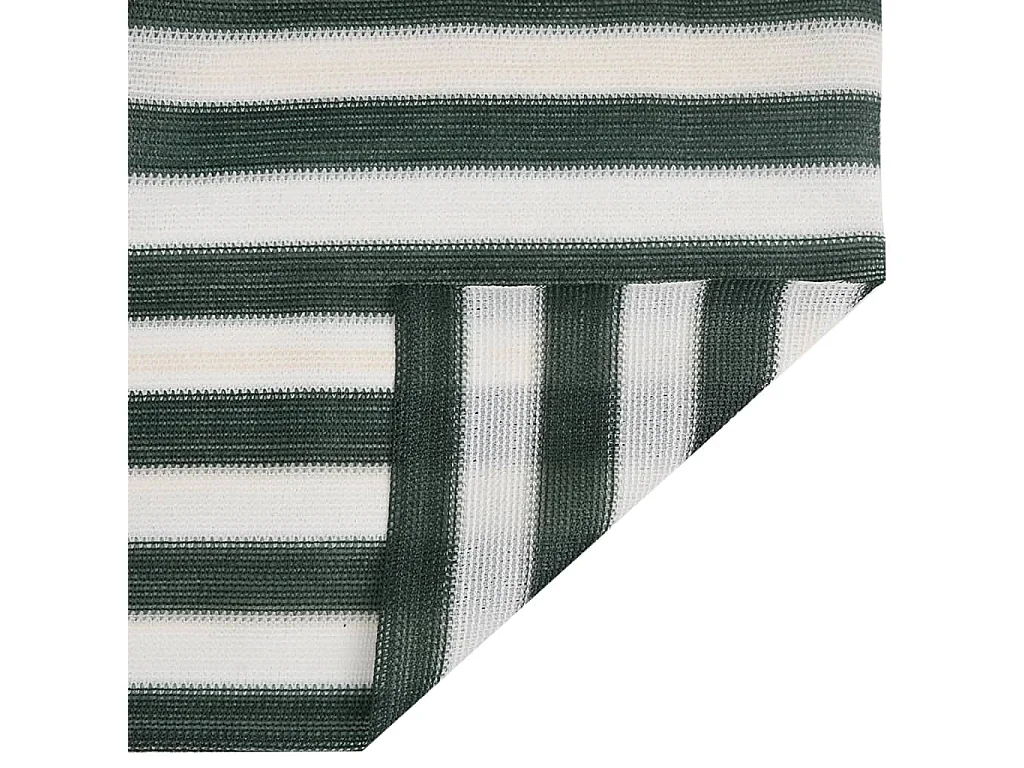 Filet brise-vue vert et blanc 1,5x10 m PEHD 150 g/m²