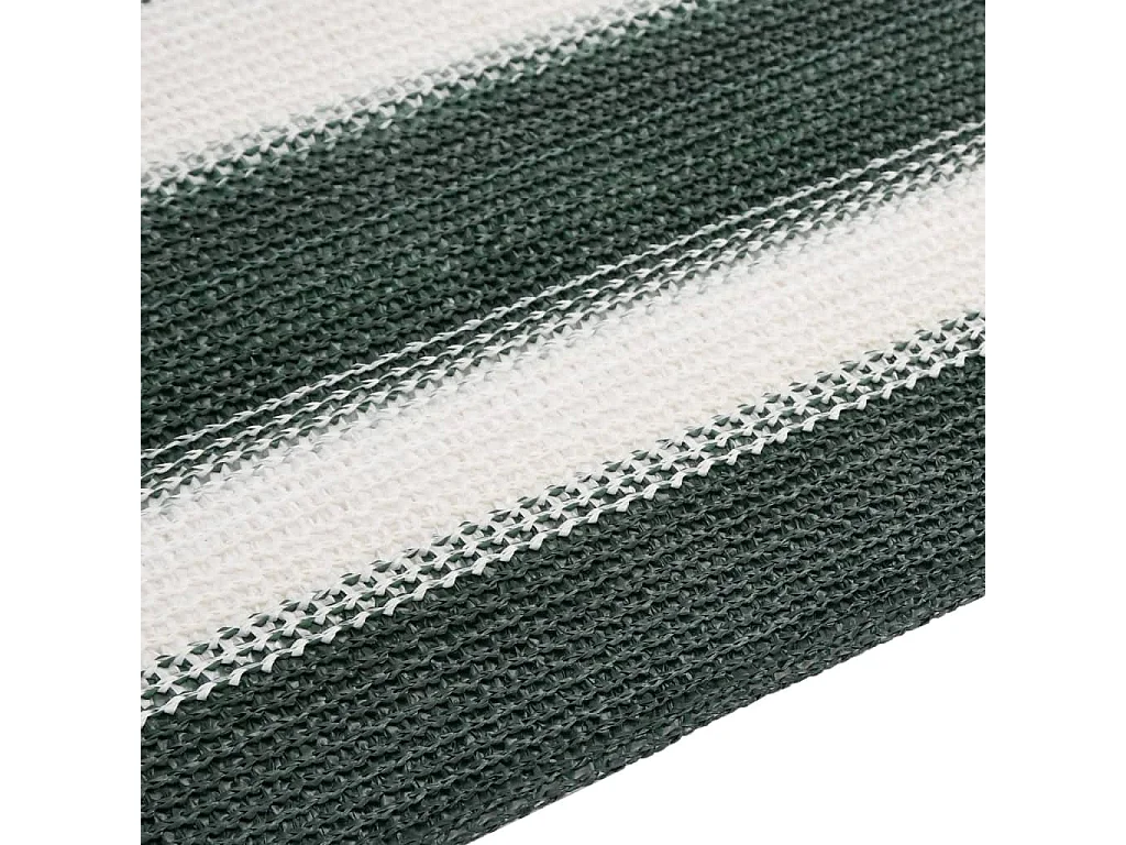 Filet brise-vue vert et blanc 1,5x10 m PEHD 150 g/m²
