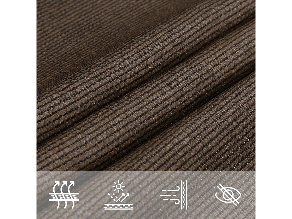 Vela de sombra 160 g/m² Castanho 2x3 m HDPE