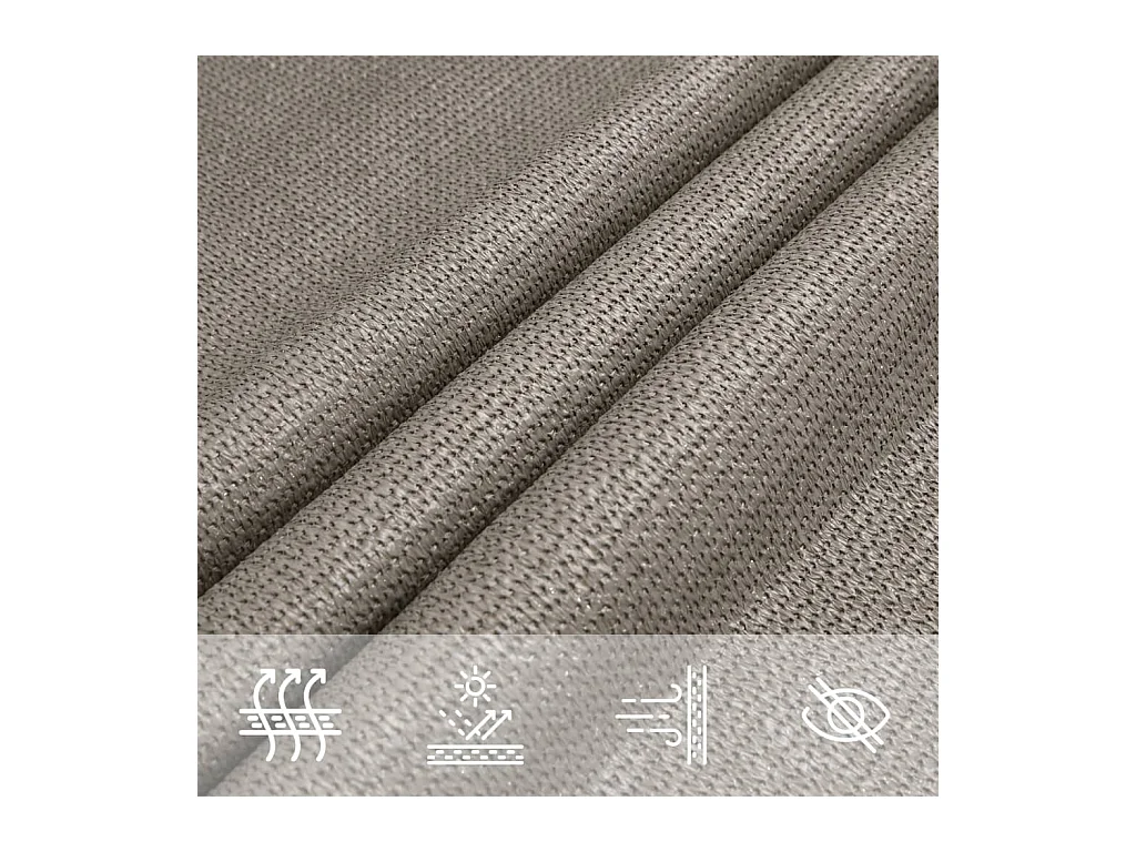 Vela ombreggiante 160 g/m² rettangolare grigio chiaro 2,5x4 mt HDPE