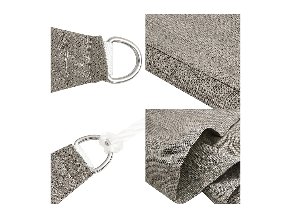 Vela ombreggiante 160 g/m² rettangolare grigio chiaro 2,5x4 mt HDPE