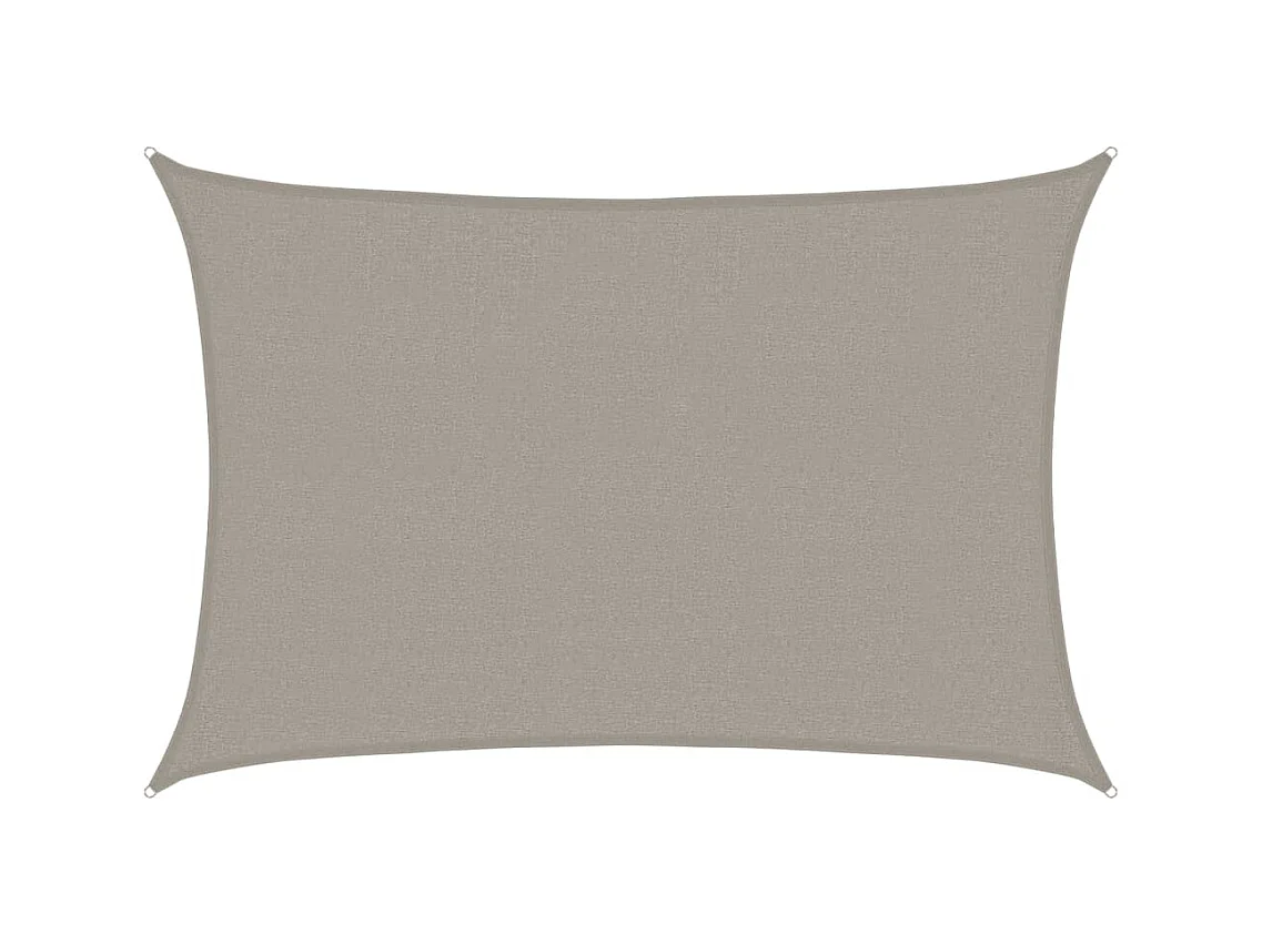 Vela ombreggiante 160 g/m² rettangolare grigio chiaro 2,5x4 mt HDPE