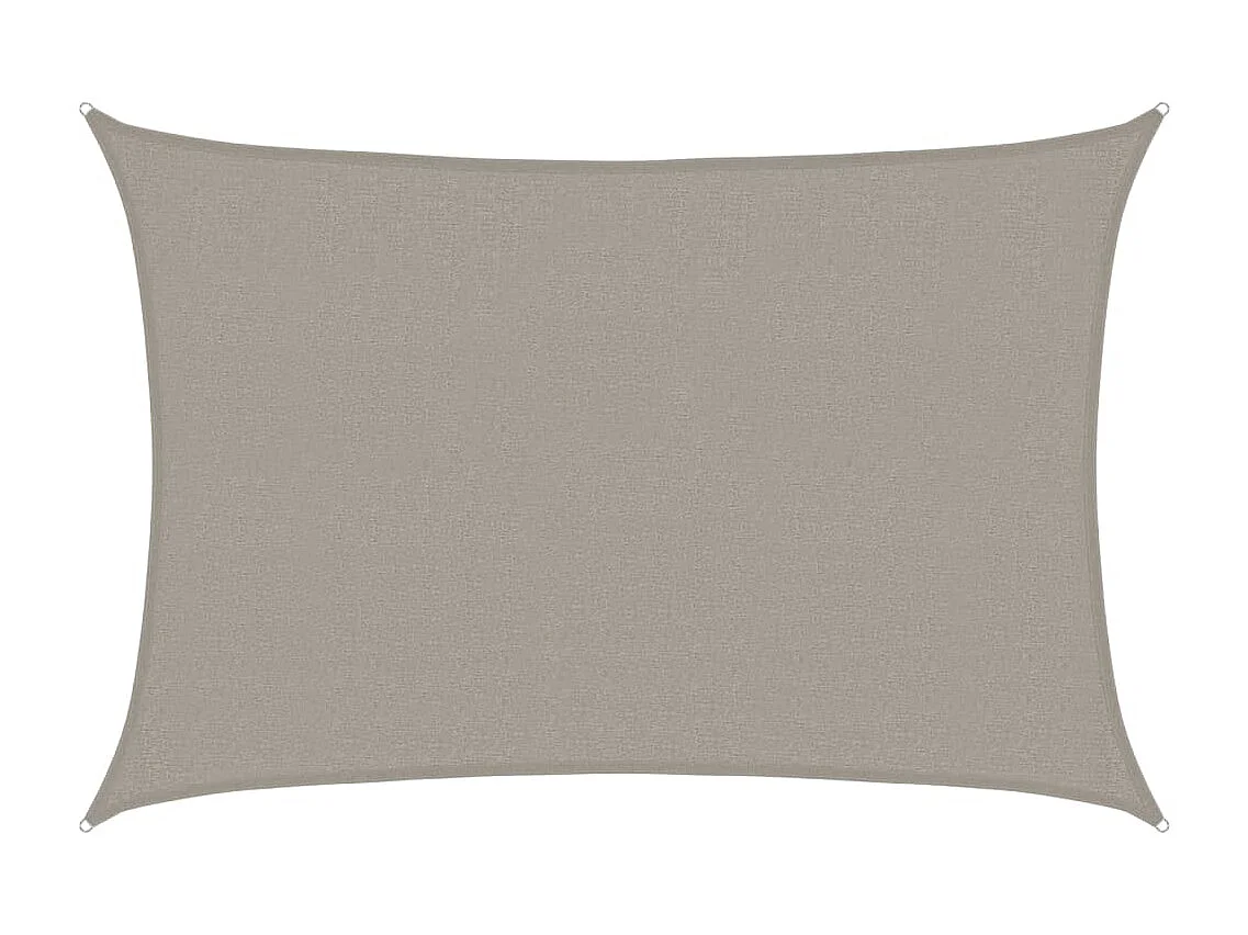 Voile d'ombrage 160 g/m² rectangulaire gris clair 2,5x4 m PEHD