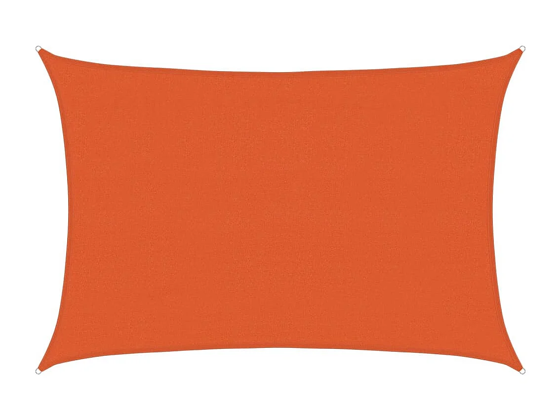 Vela de sombra 160 g/m² rectangular naranja 4x5 m HDPE