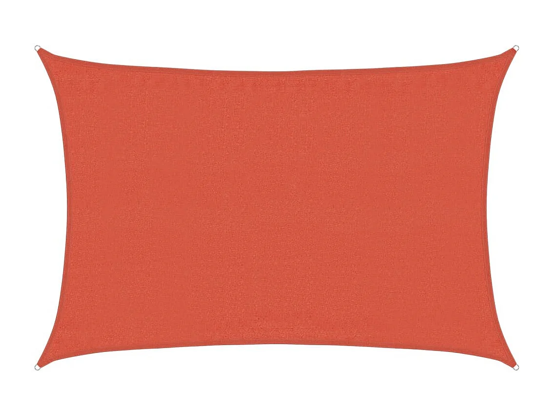 Schaduwdoek 160g/m² rechthoekig terracotta 3,5x4,5m HDPE