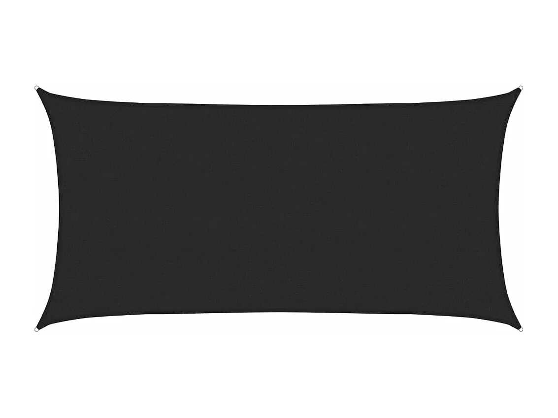 Voile d'ombrage 160 g/m² Noir 3x6 m PEHD