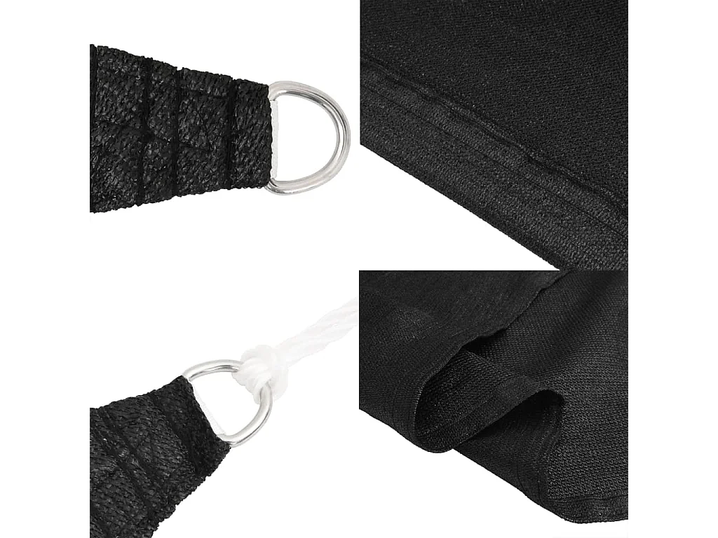 Voile d'ombrage 160 g/m² Noir 3x6 m PEHD
