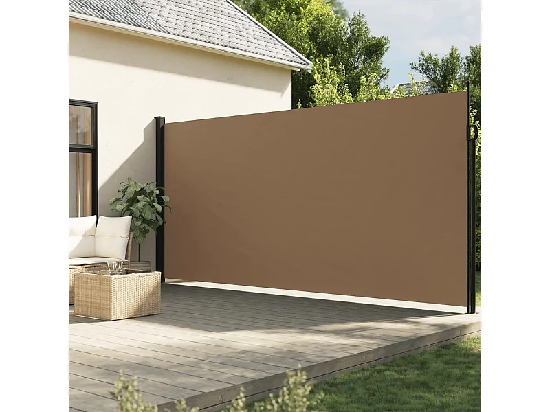 Uitschuifbare zijluifel taupe 200x600 cm