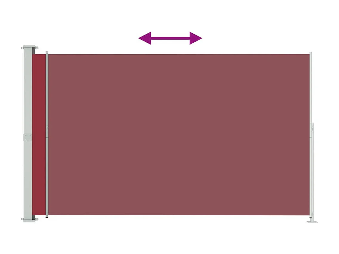Einziehbare seitliche Terrassenmarkise 200x300 cm Rot