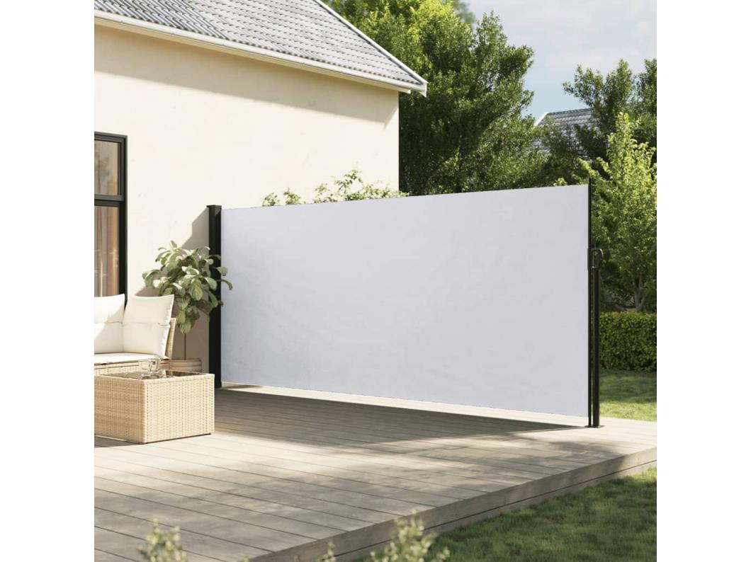 Witte uitschuifbare zijluifel 170x300 cm