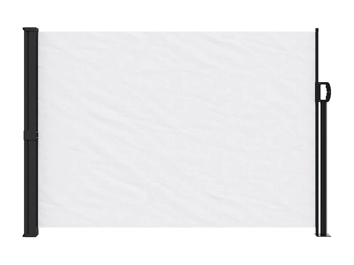 Tenda laterale retrattile bianca 140x500 cm