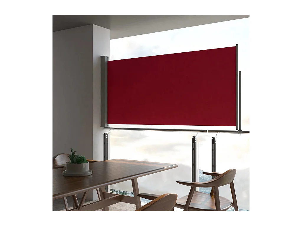 Tenda da sole laterale retrattile 120x300 cm Rossa