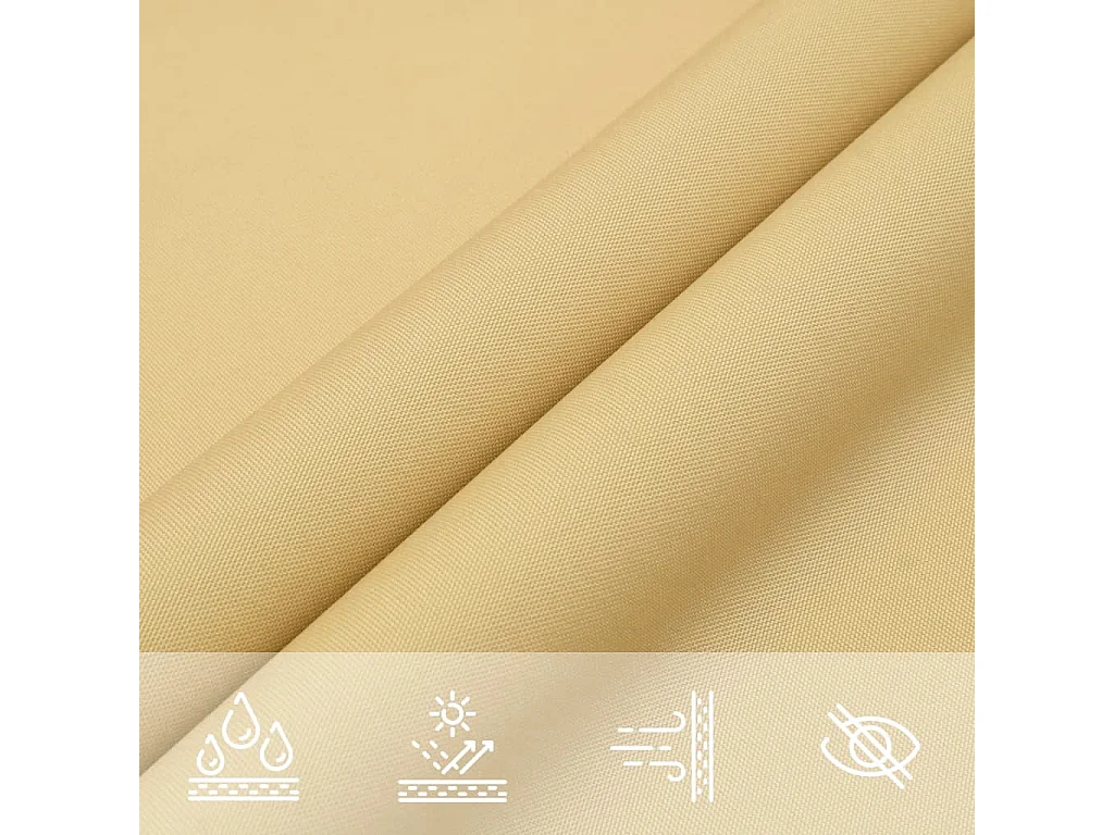 Voile d'ombrage sable 3,5x3,5x4,9 m 100 % polyester oxford