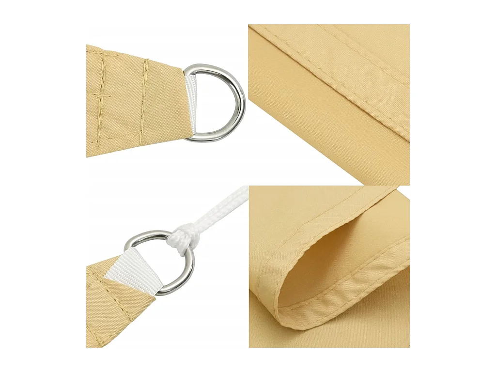 Sandfarbenes Sonnensegel, 7 x 7 m, 100 % Polyester Oxford