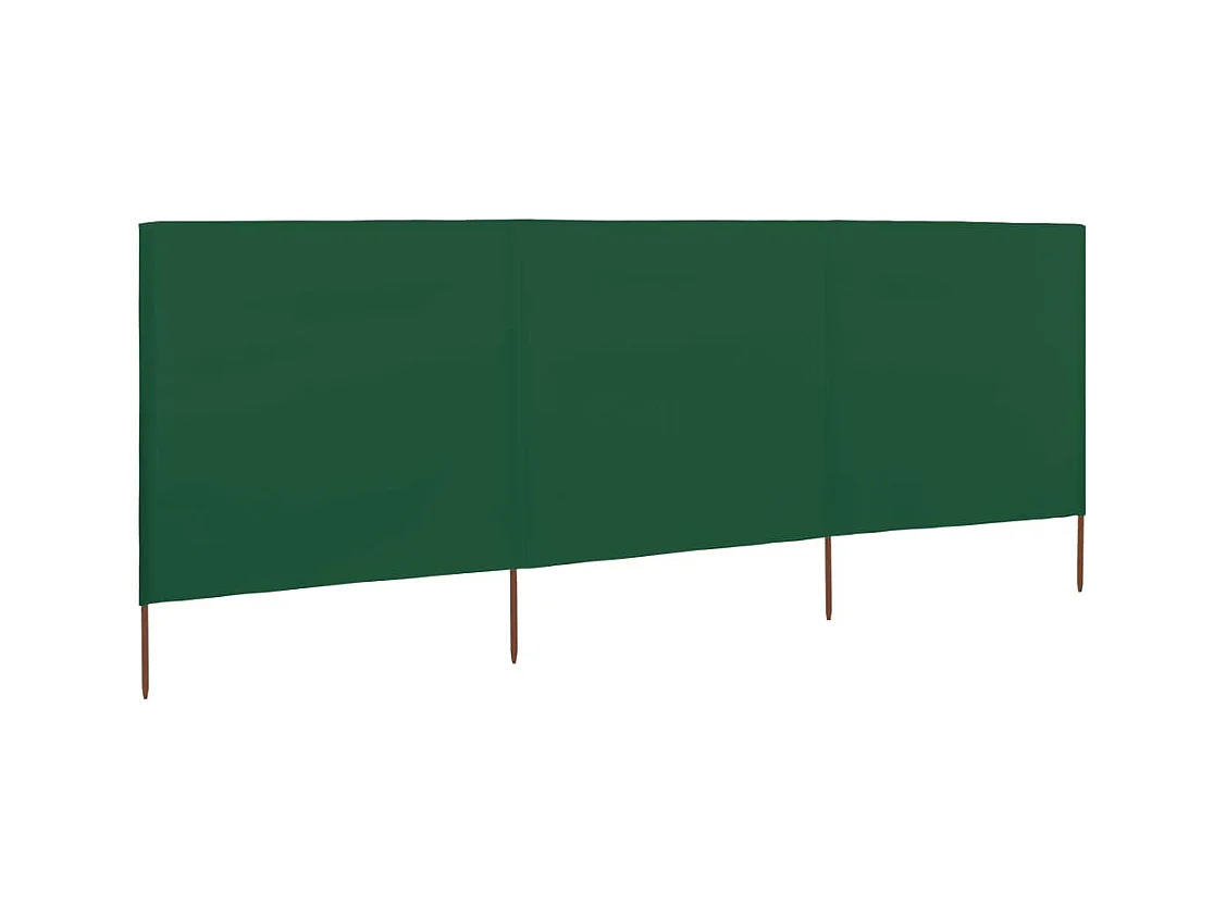 Biombo de 3 paneles Tela 400 x 120 cm Verde