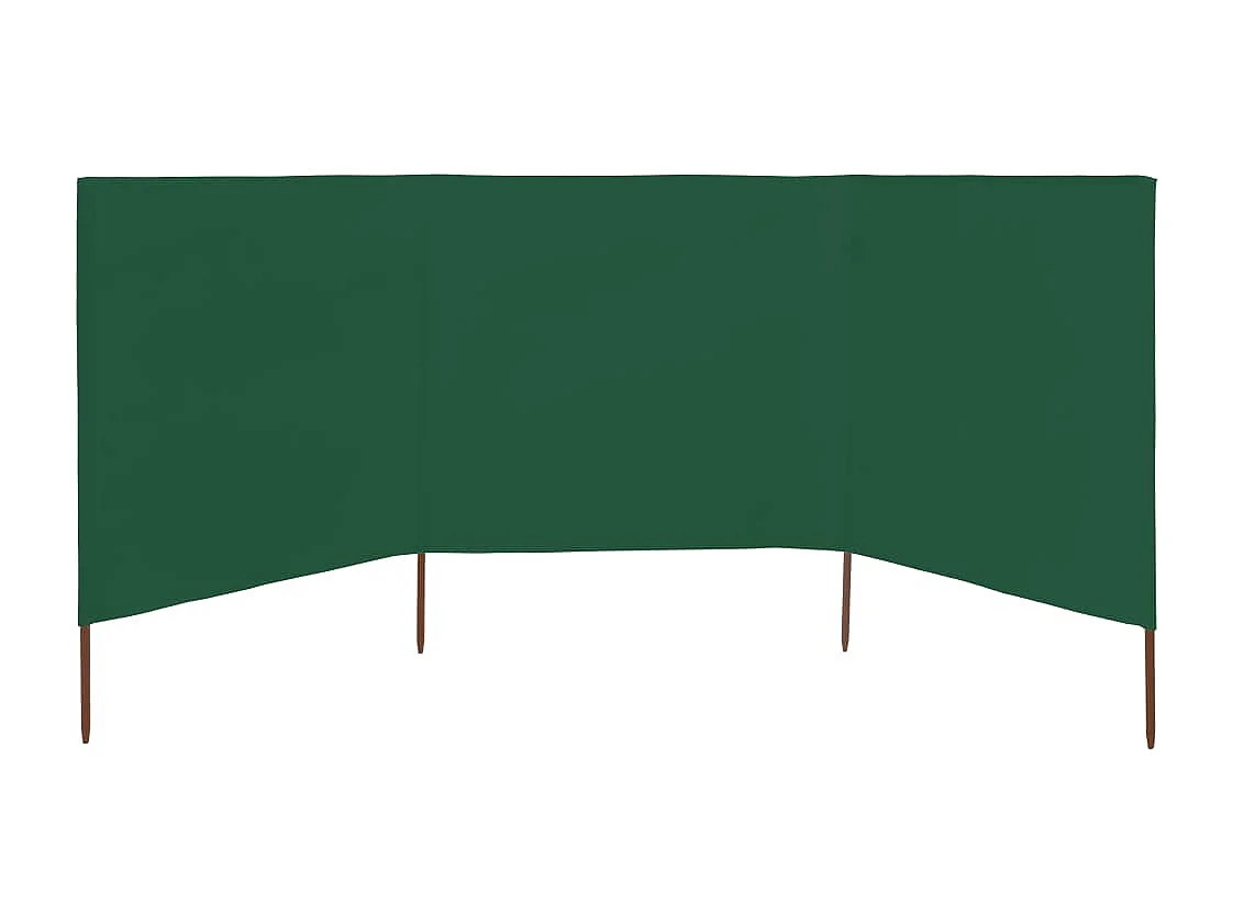 Biombo de 3 paneles Tela 400 x 120 cm Verde
