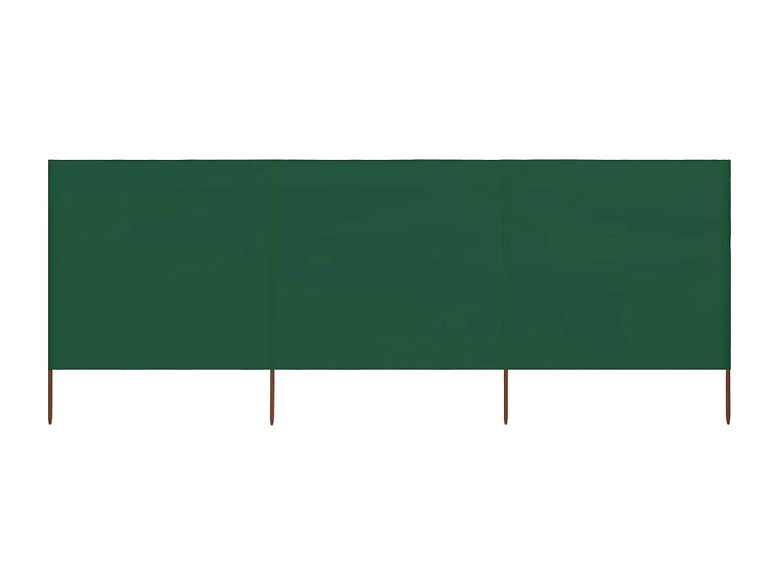 Biombo de 3 paneles Tela 400 x 120 cm Verde