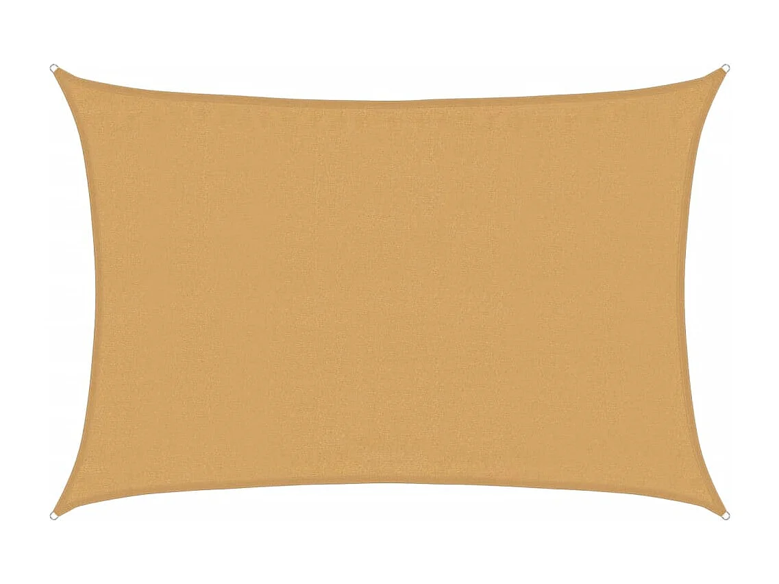 Voile d'ombrage 160g/m² rectangulaire sable 3,5x4,5 m PEHD
