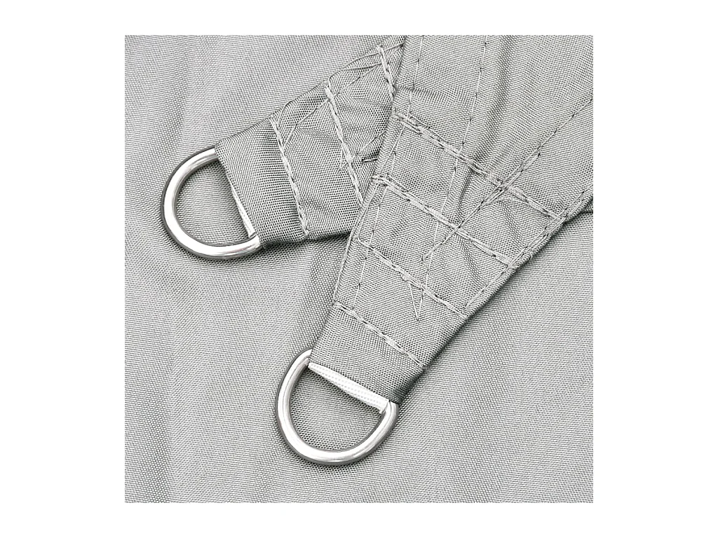 Voile d'ombrage gris clair 3x4x4 m 100% polyester oxford