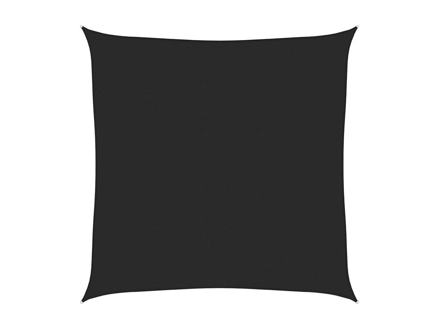 Sonnensegel 160 g/m² Schwarz 6x6 m HDPE