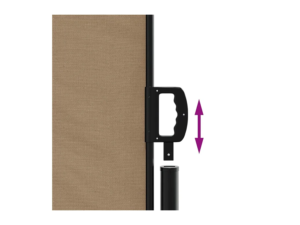 Auvent latéral rétractable taupe 160x1000 cm