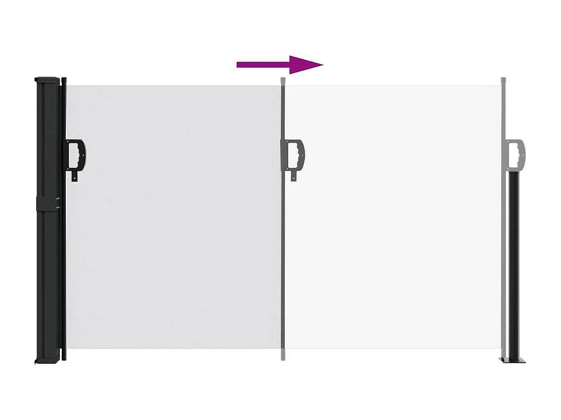 Auvent latéral rétractable blanc 120x500 cm