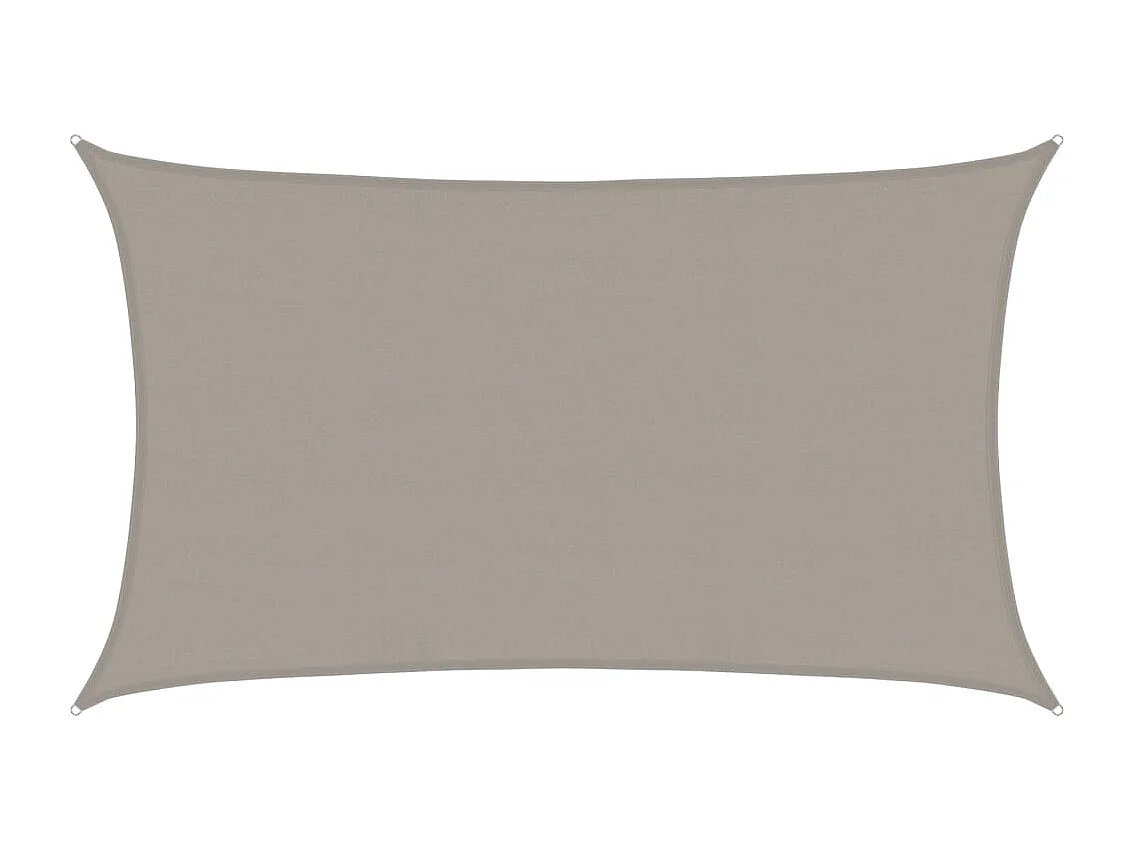 Sonnensegel 160 g/m² rechteckig hellgrau 5x8 m HDPE