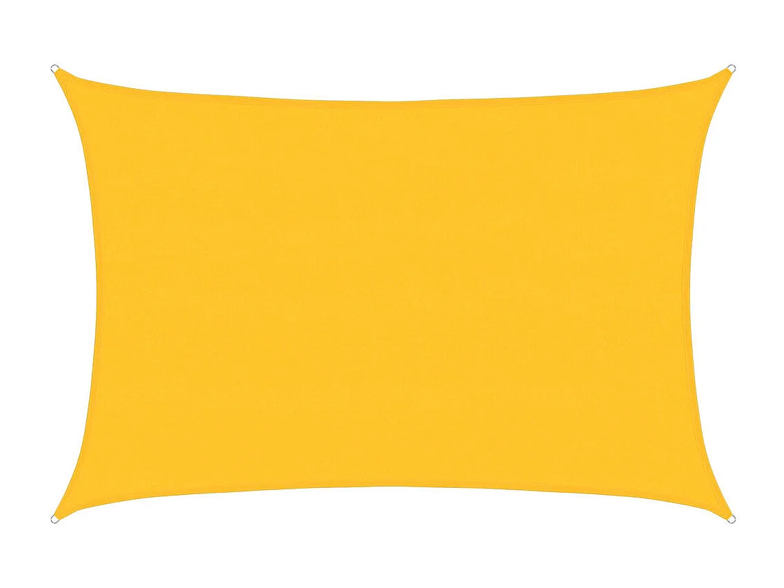 Voile d'ombrage 160 g/m² rectangulaire jaune 5x6 m PEHD