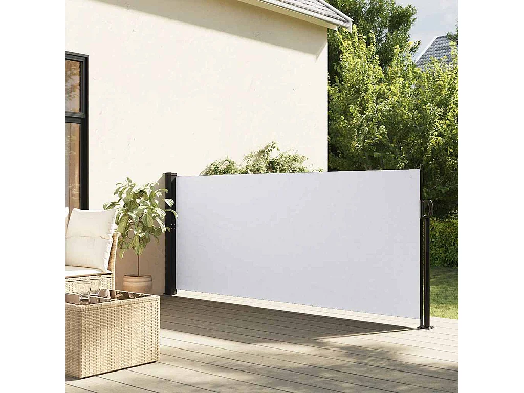 Toldo lateral retrátil branco 117x300 cm