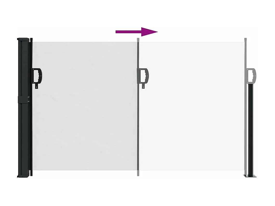 Toldo lateral retrátil branco 117x300 cm