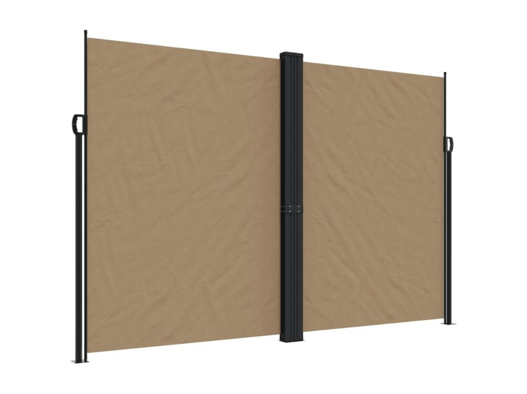 Uitschuifbare zijluifel taupe 220x600 cm