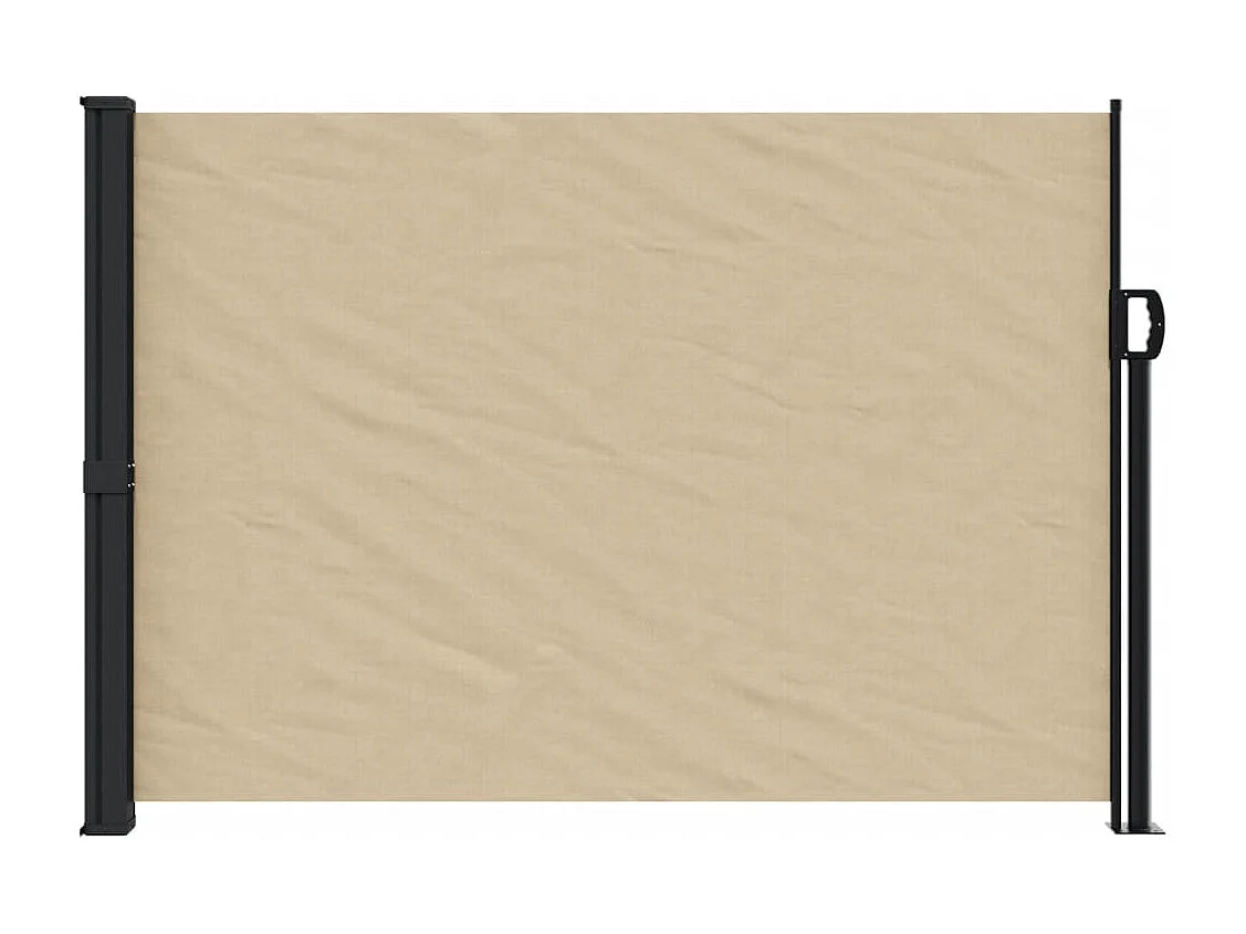 Toldo lateral retráctil beige 140x600 cm
