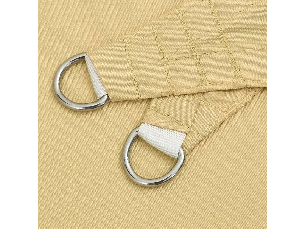 Voile d'ombrage sable 5x7x7 m 100 % polyester oxford